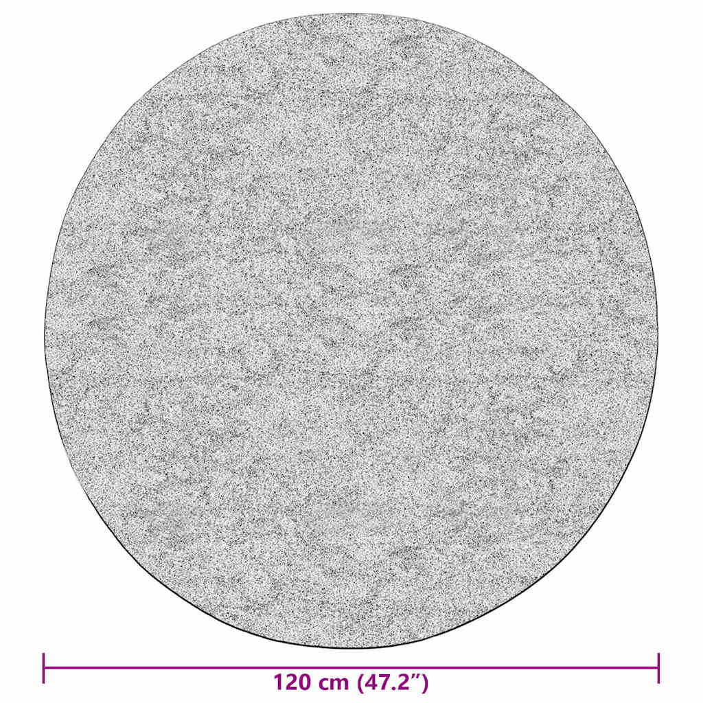 Vloerkleed wasbaar ø120 cm grijs