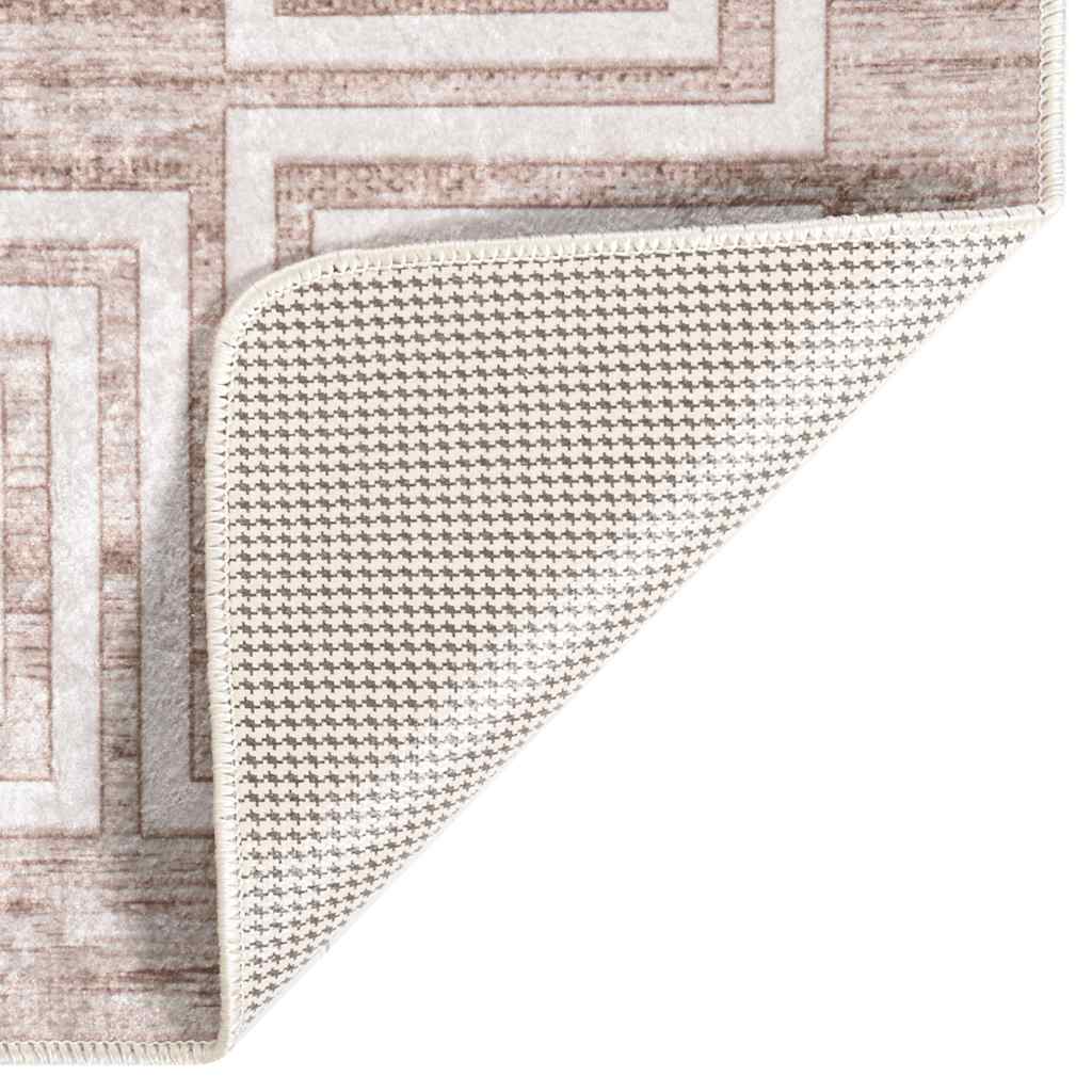 Vloerkleed wasbaar 80x300 cm beige
