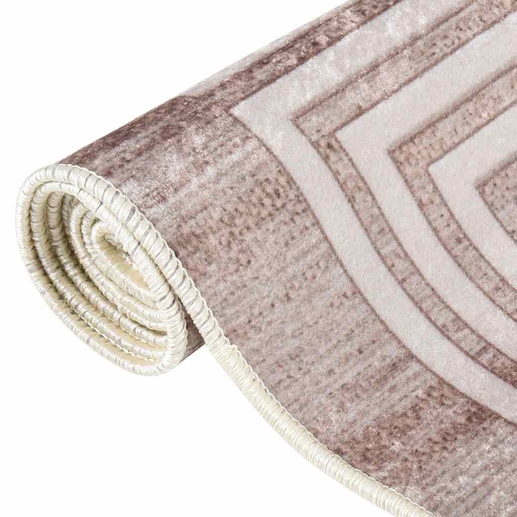 Vloerkleed wasbaar 80x300 cm beige