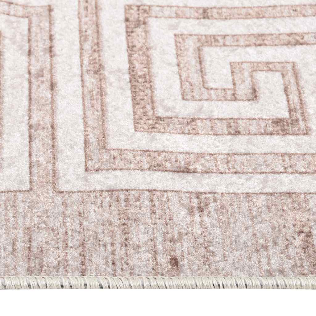Vloerkleed wasbaar 80x300 cm beige