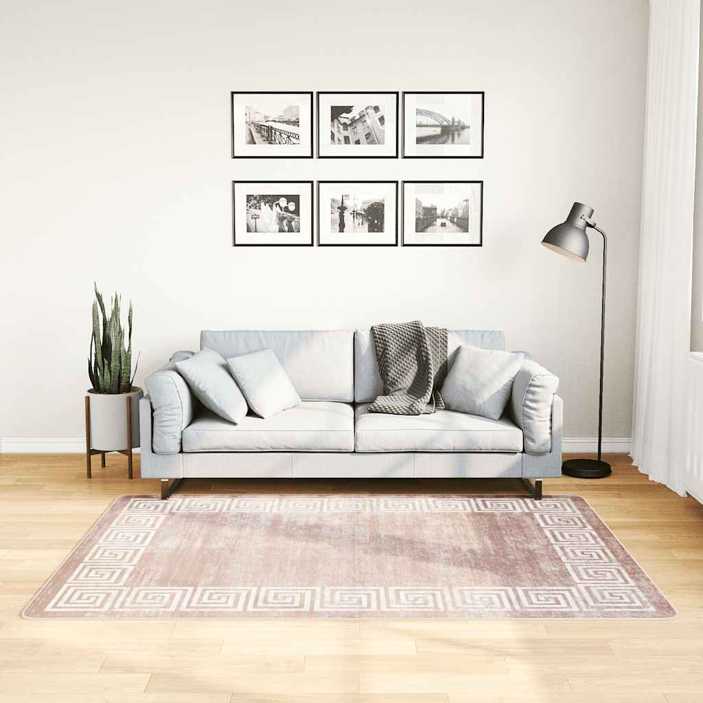 Vloerkleed wasbaar 120x180 cm beige