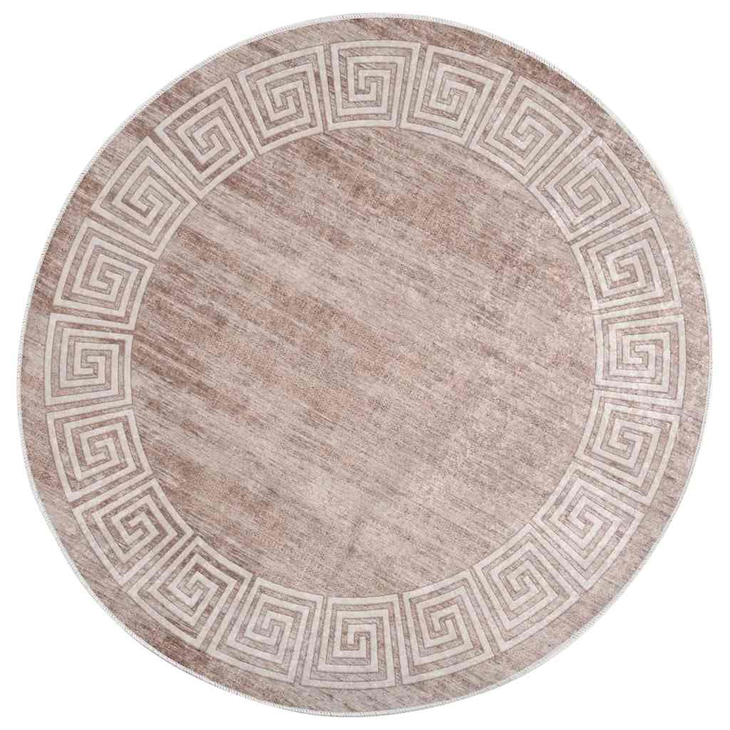 Vloerkleed wasbaar 120 cm beige