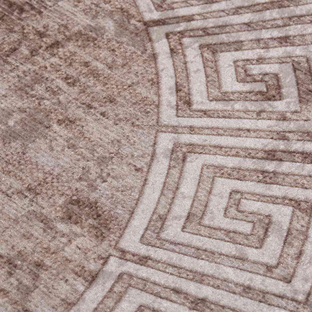 Vloerkleed wasbaar 120 cm beige