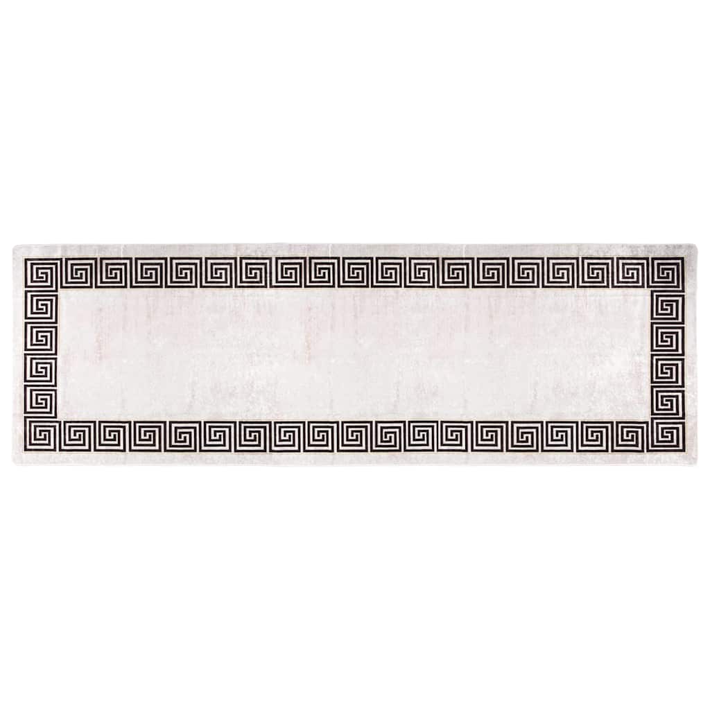 Vloerkleed wasbaar 80x300 cm lichtbeige