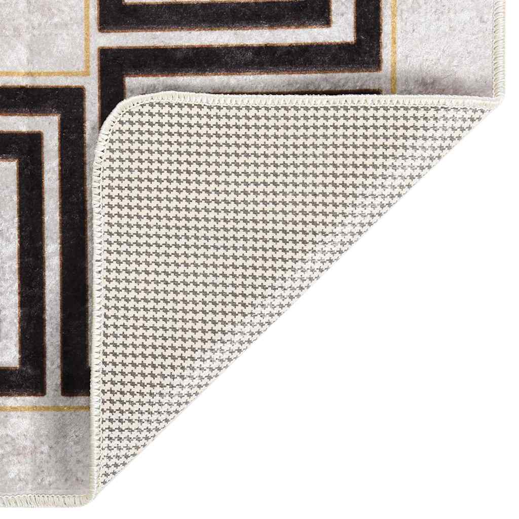Vloerkleed wasbaar 80x300 cm lichtbeige
