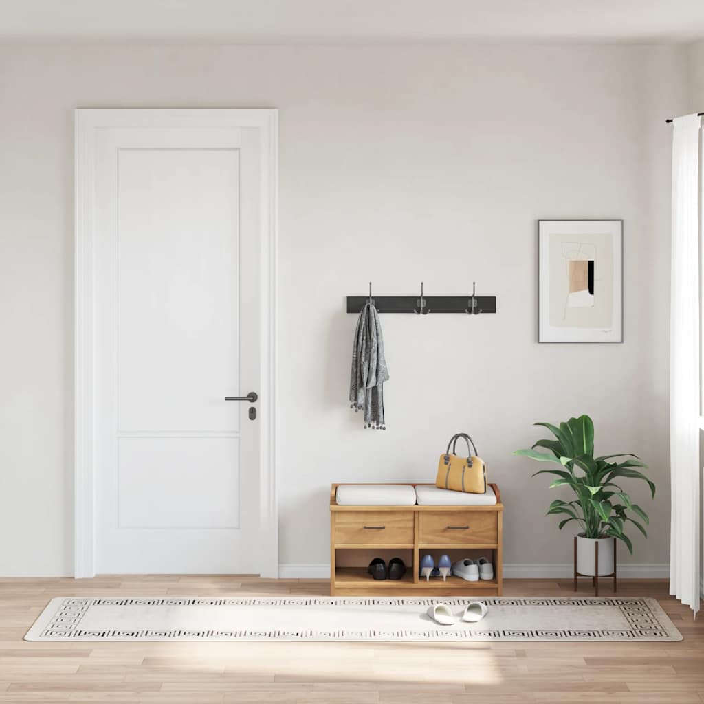 Vloerkleed wasbaar 80x300 cm lichtbeige