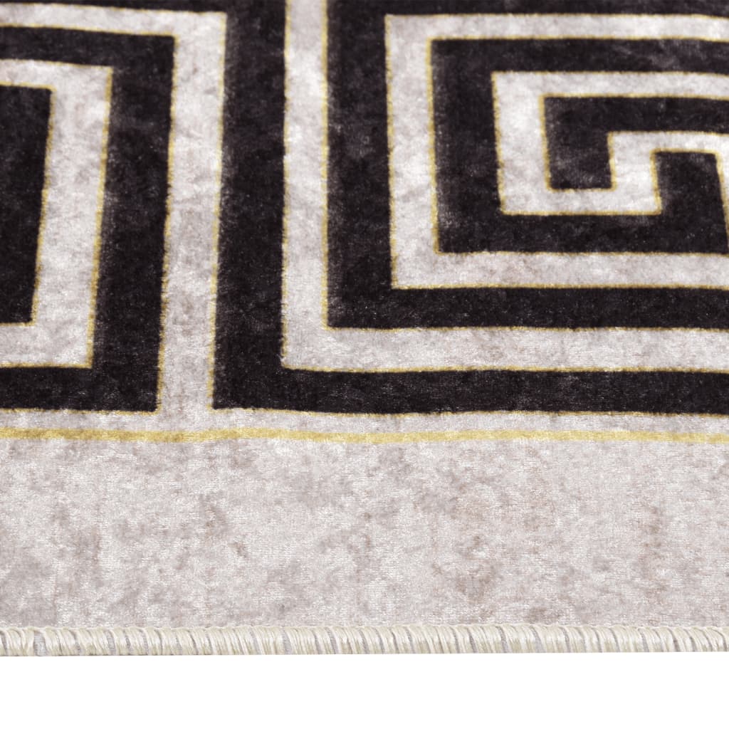 Vloerkleed wasbaar 160x230 cm lichtbeige