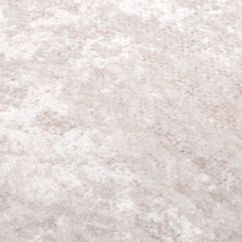 Vloerkleed wasbaar 160x230 cm lichtbeige