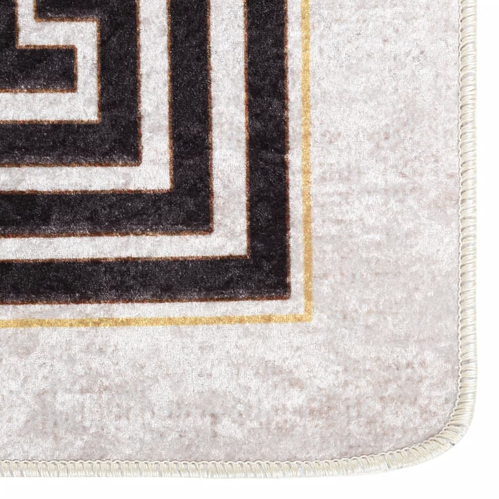 Vloerkleed wasbaar 160x230 cm lichtbeige