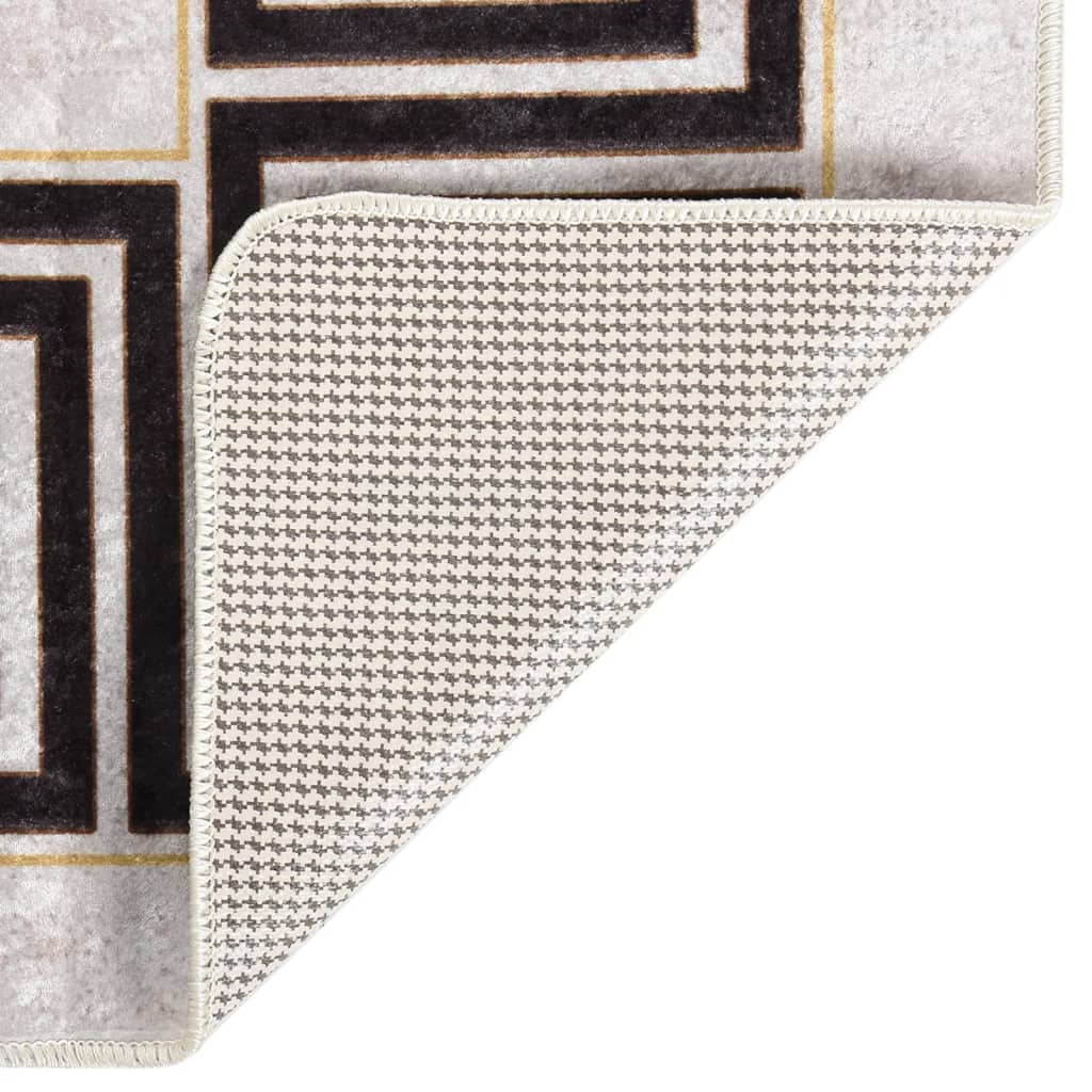 Vloerkleed wasbaar 160x230 cm lichtbeige