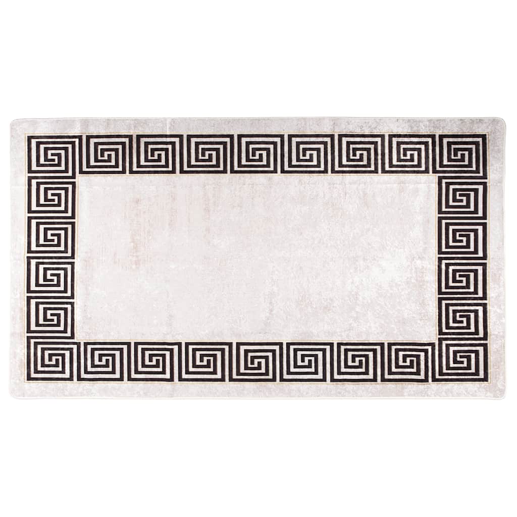 Vloerkleed wasbaar 190x300 cm lichtbeige