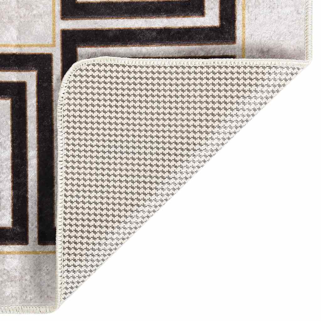 Vloerkleed wasbaar 190x300 cm lichtbeige