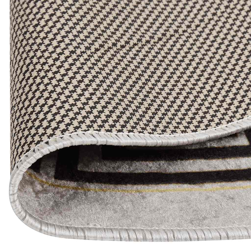 Vloerkleed wasbaar anti-slip ø120 cm lichtbeige