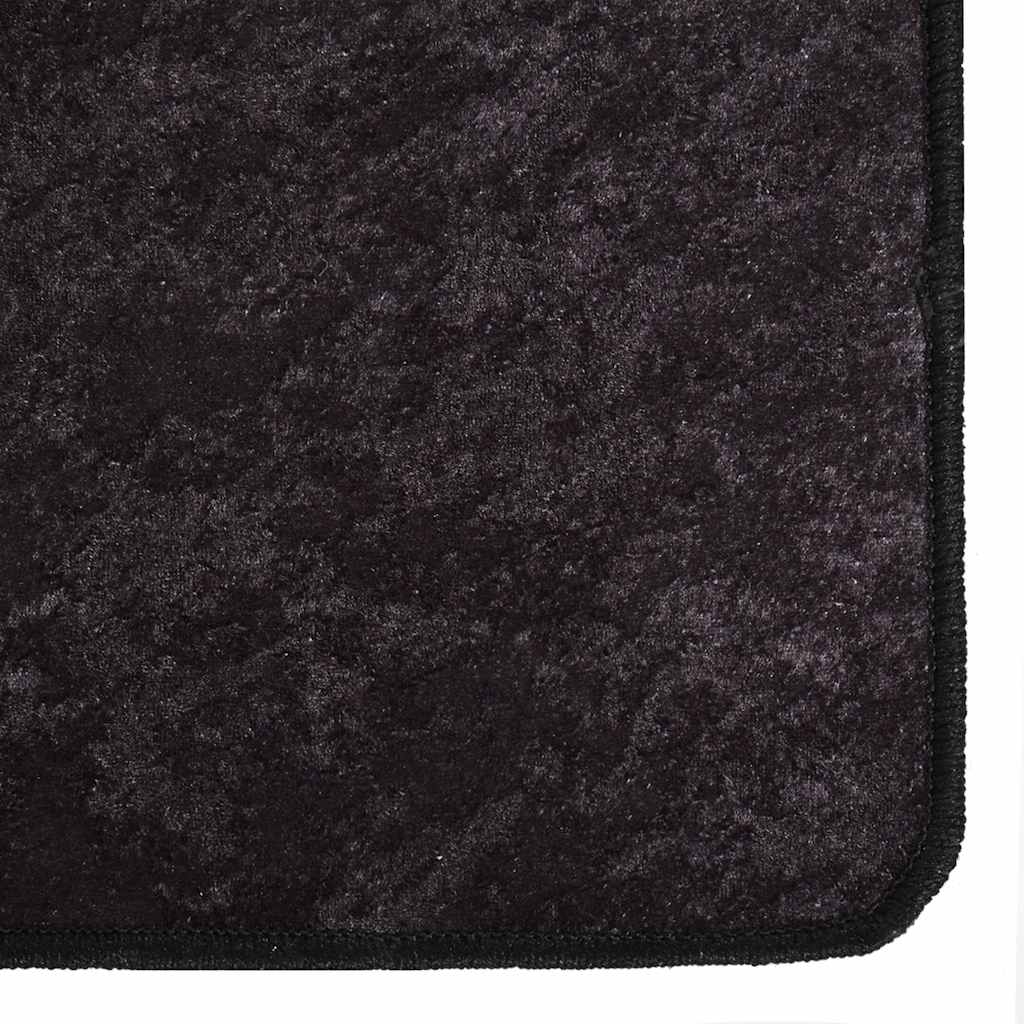 Vloerkleed wasbaar 80x150 cm antracietkleurig