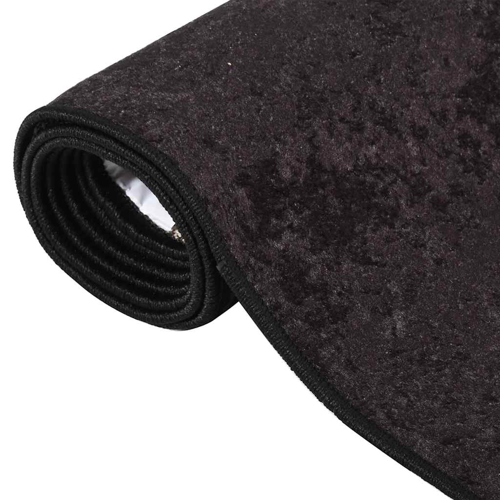 Vloerkleed wasbaar 80x150 cm antracietkleurig