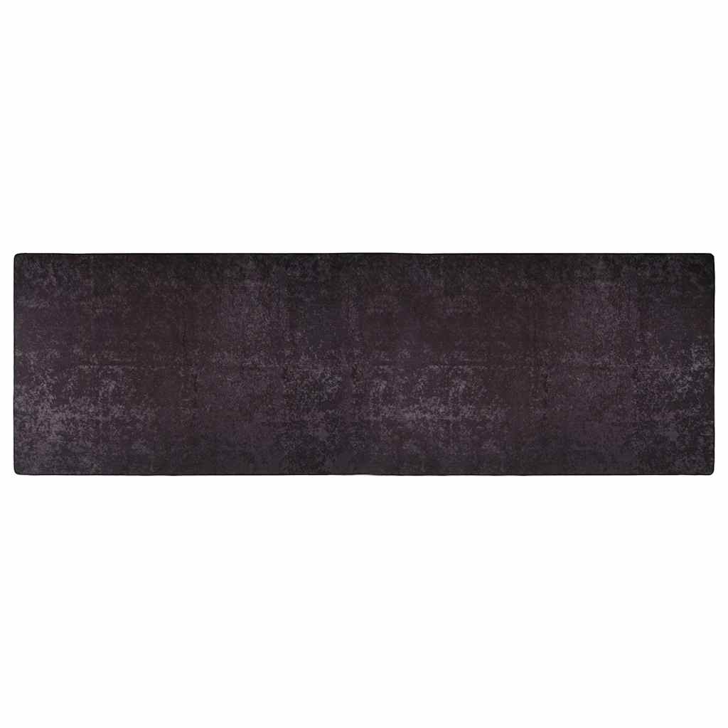 Vloerkleed wasbaar 80x300 cm antracietkleurig