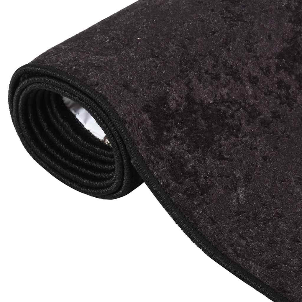 Vloerkleed wasbaar 160x230 cm antracietkleurig
