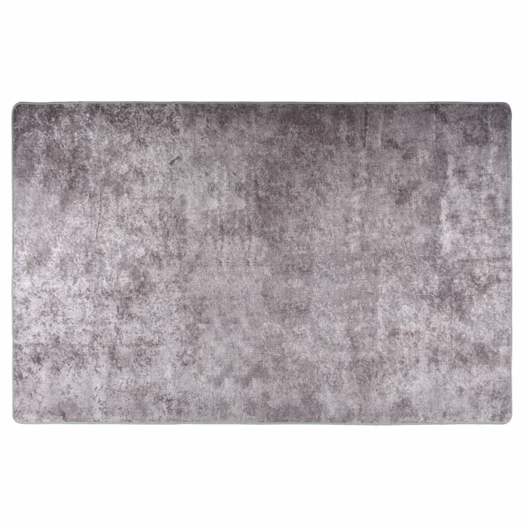 Vloerkleed wasbaar 80x150 cm grijs