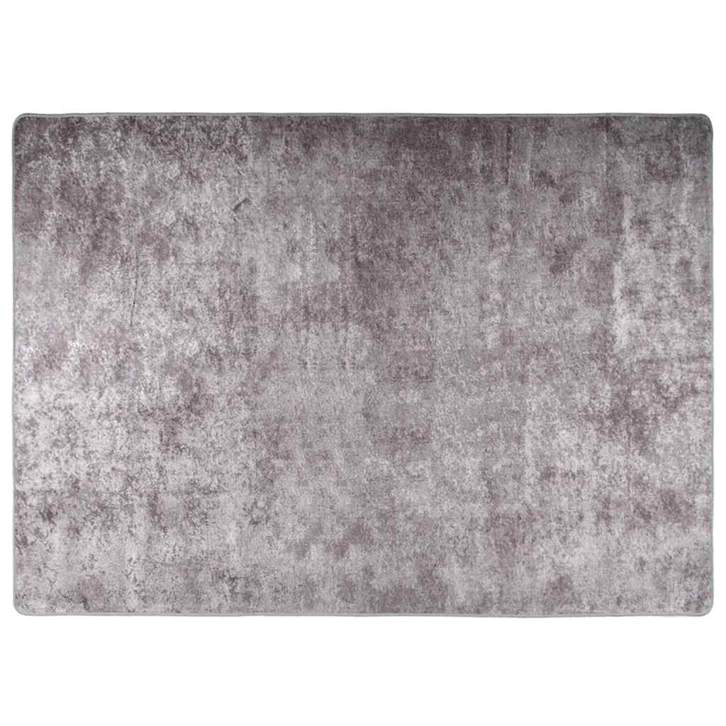 Vloerkleed wasbaar 120x180 cm grijs