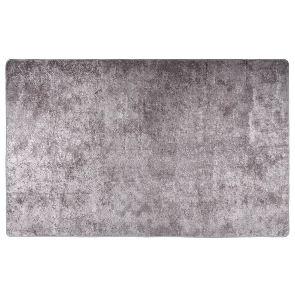 Vloerkleed wasbaar 160x230 cm grijs