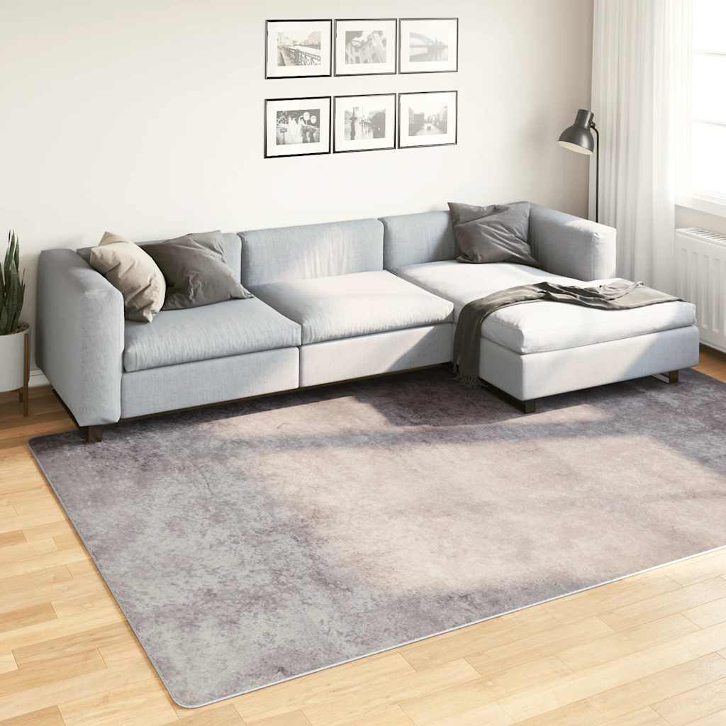 Vloerkleed wasbaar 190x300 cm grijs
