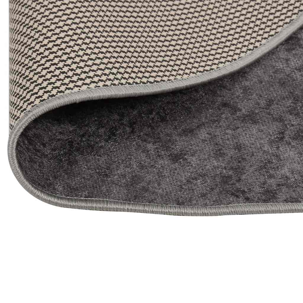 Vloerkleed wasbaar ø120 cm grijs