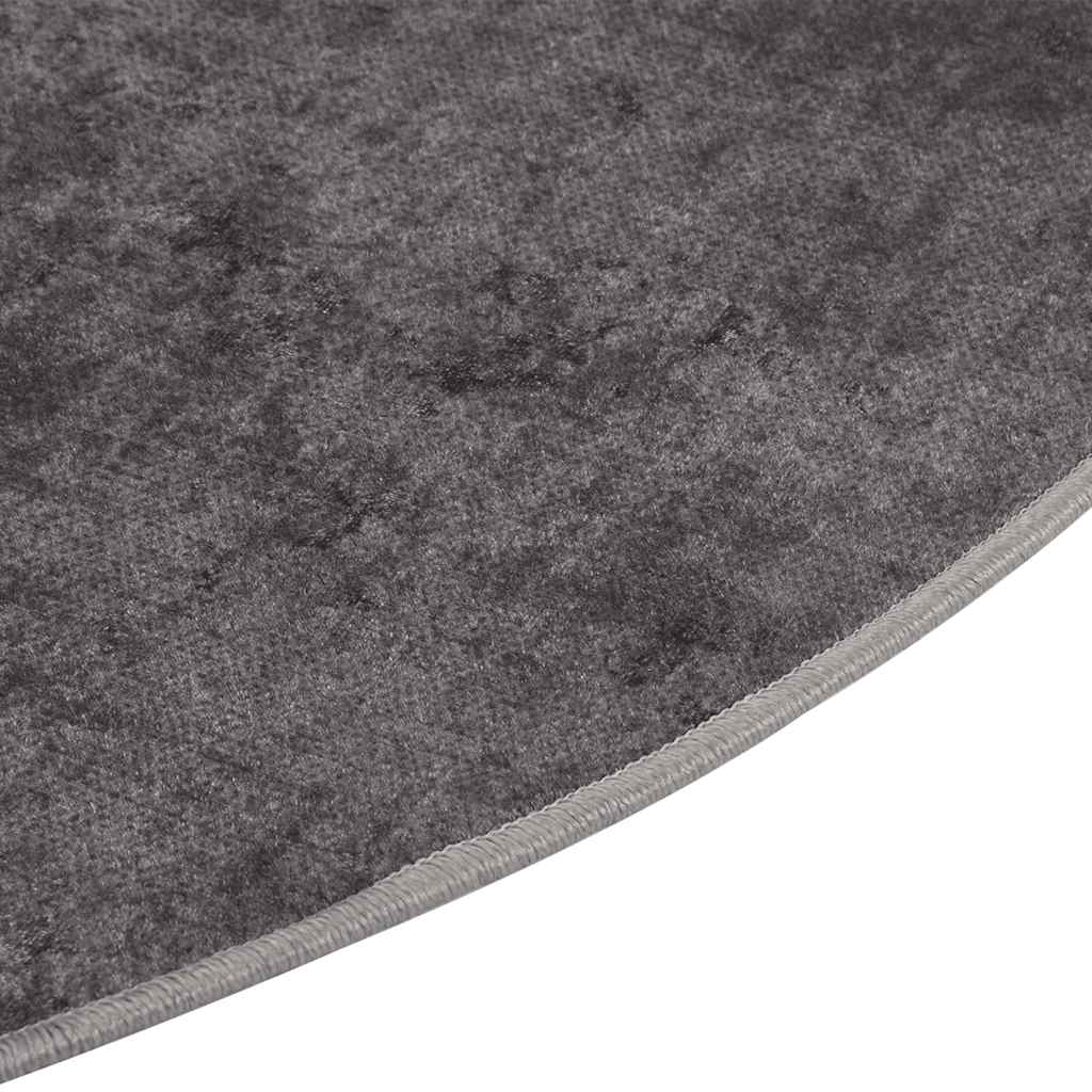 Vloerkleed wasbaar ø120 cm grijs