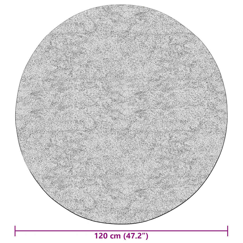 Vloerkleed wasbaar ø120 cm grijs