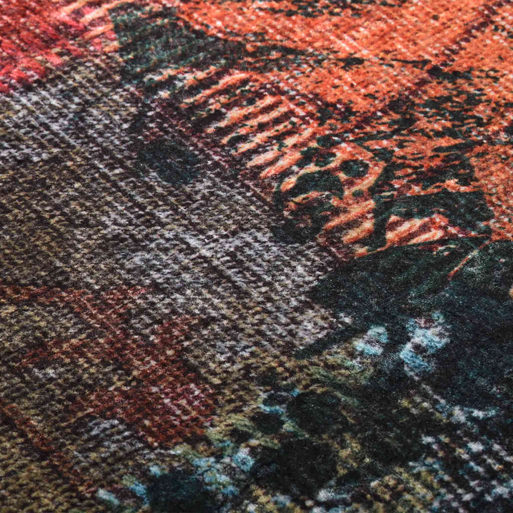 Vloerkleed wasbaar patchwork 120x180 cm meerkleurig
