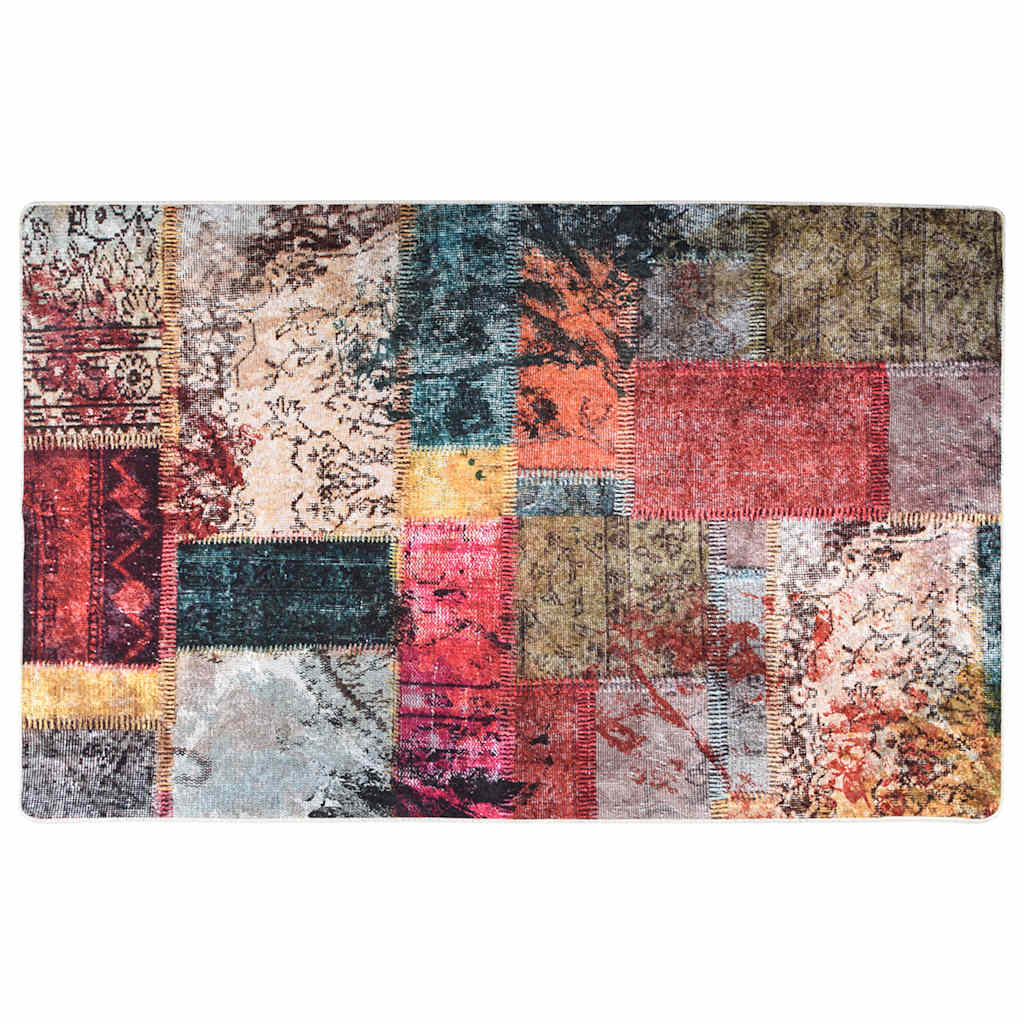 Vloerkleed wasbaar patchwork 160x230 cm meerkleurig