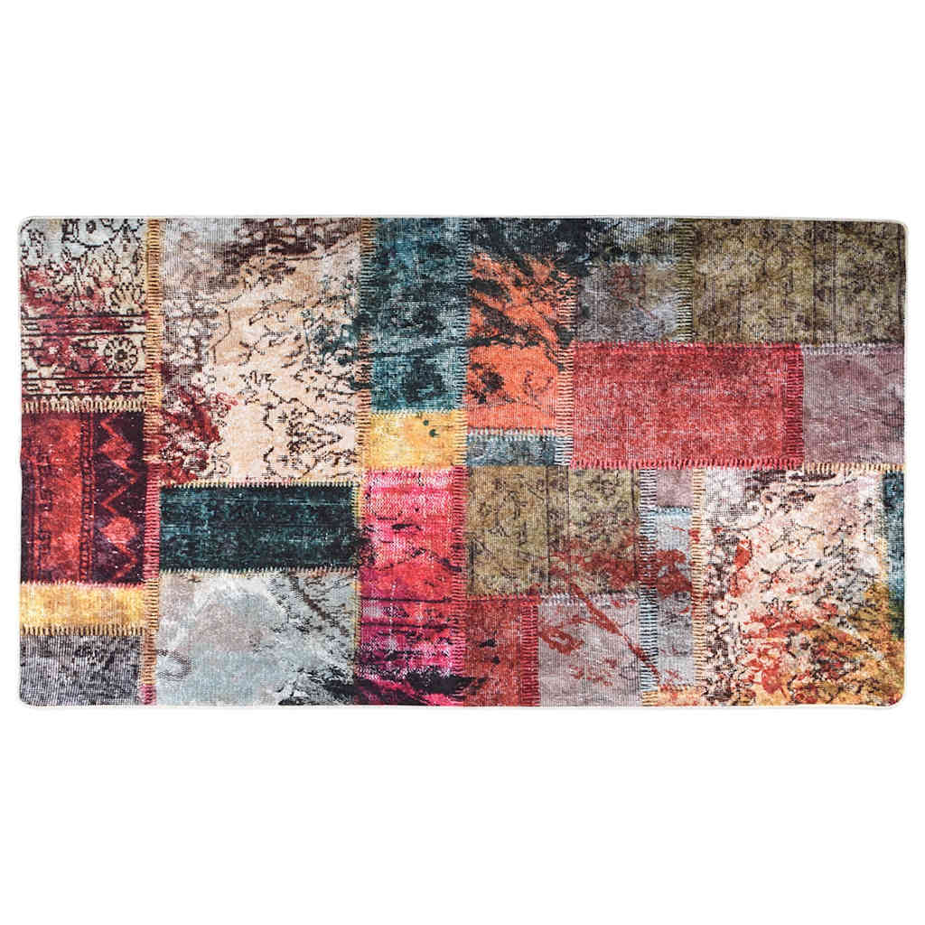 Vloerkleed wasbaar patchwork 190x300 cm meerkleurig