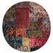 Vloerkleed wasbaar patchwork ø120 cm meerkleurig