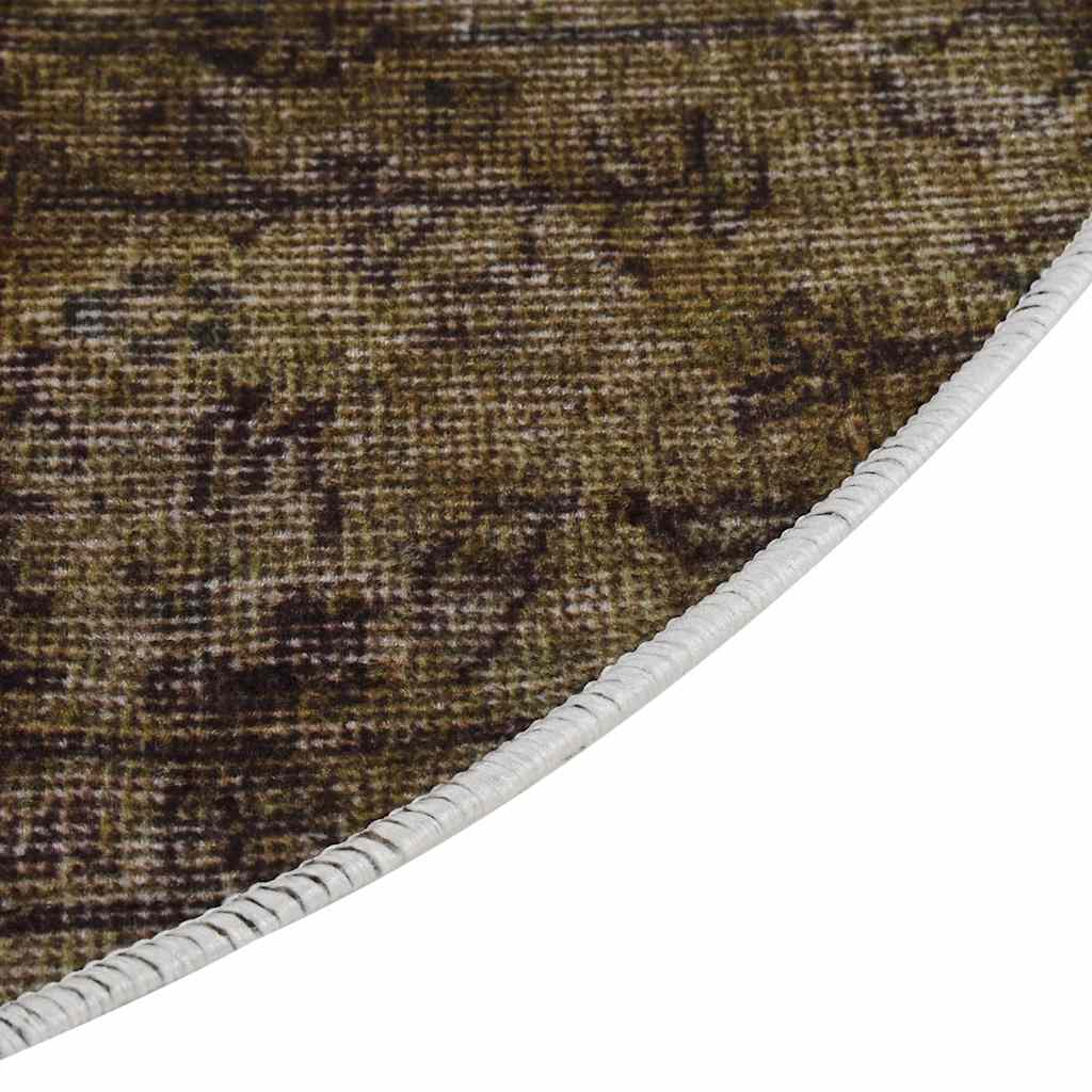 Vloerkleed wasbaar patchwork ø120 cm meerkleurig