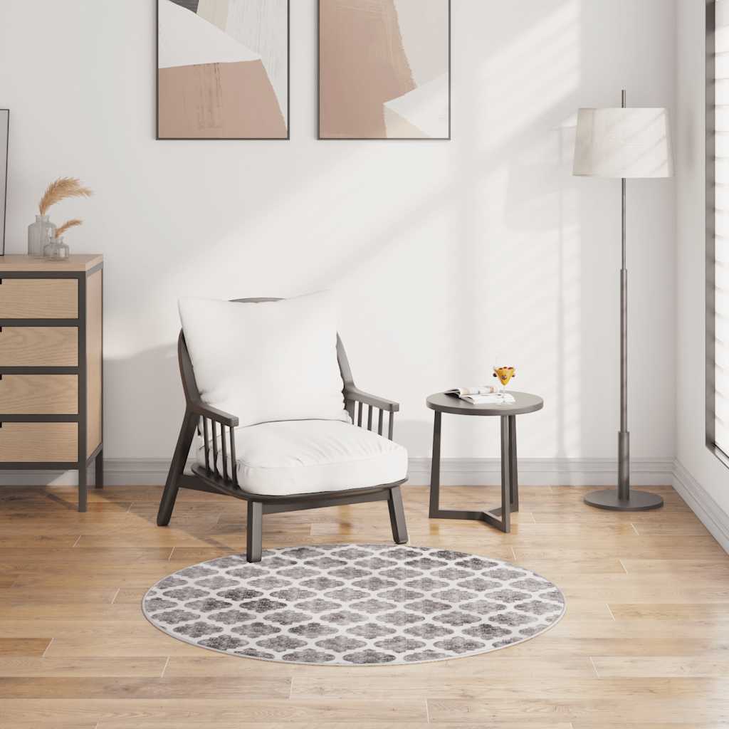 Vloerkleed wasbaar ø120 cm meerkleurig