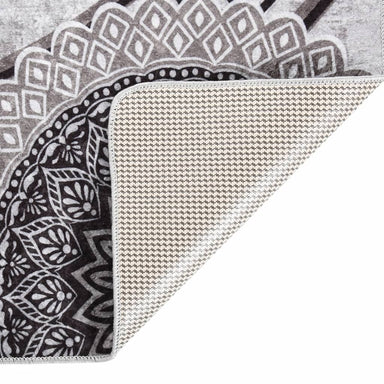 Vloerkleed Wasbaar Anti-Slip 190X300 Cm Meerkleurig 190 x 300 cm Zwart en grijs