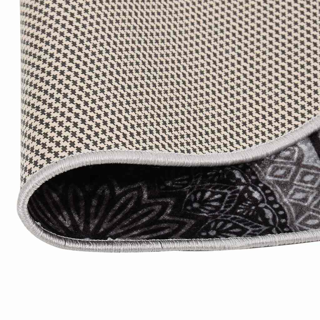 Vloerkleed wasbaar anti-slip ø120 cm meerkleurig