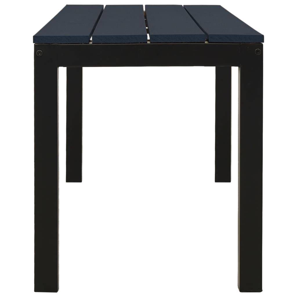 Tuinbank 110 cm staal en HKC zwart