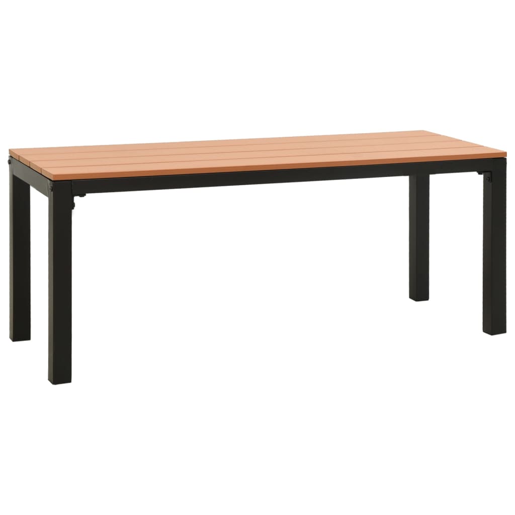 Tuinbank 110 cm staal en HKC bruin en zwart