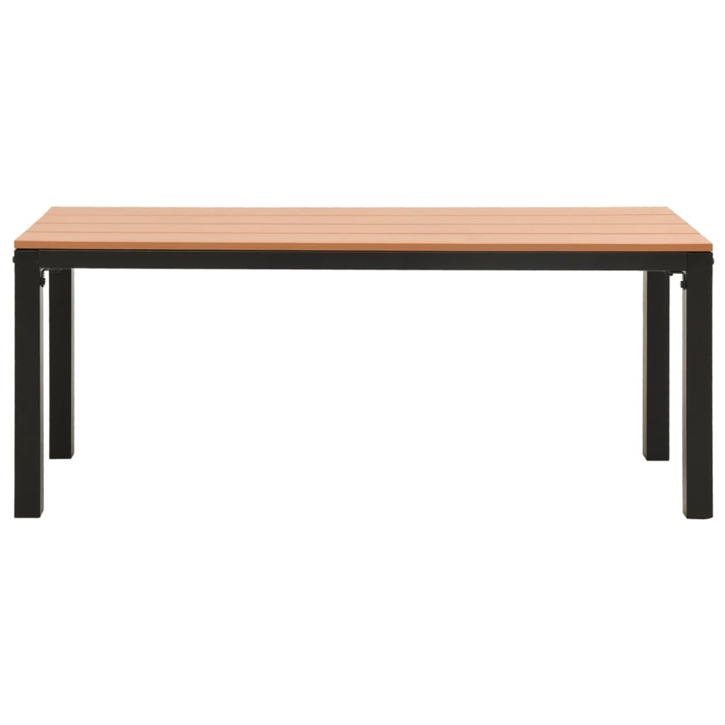 Tuinbank 110 cm staal en HKC bruin en zwart