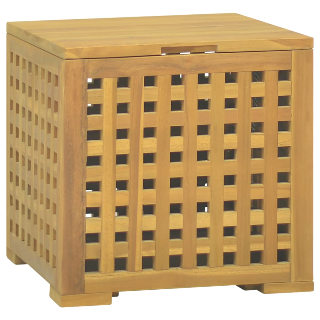 Touwkist 40x40x40 cm massief teakhout