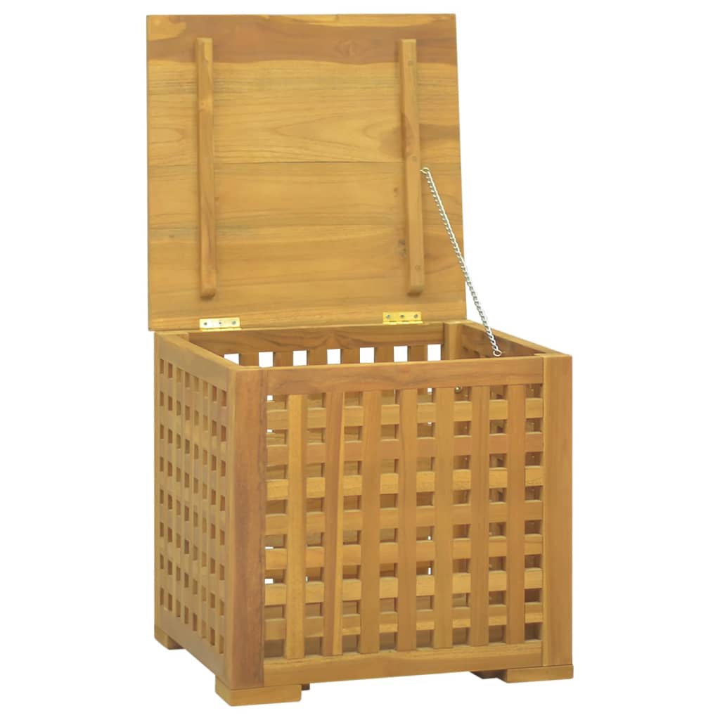 Touwkist 40x40x40 cm massief teakhout
