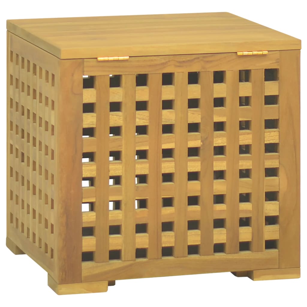 Touwkist 40x40x40 cm massief teakhout