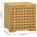 Touwkist 40x40x40 cm massief teakhout