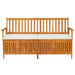Opbergbankje Met Kussen 170 Cm Massief Acaciahout 170 x 63 x 84 cm Bruin en wit