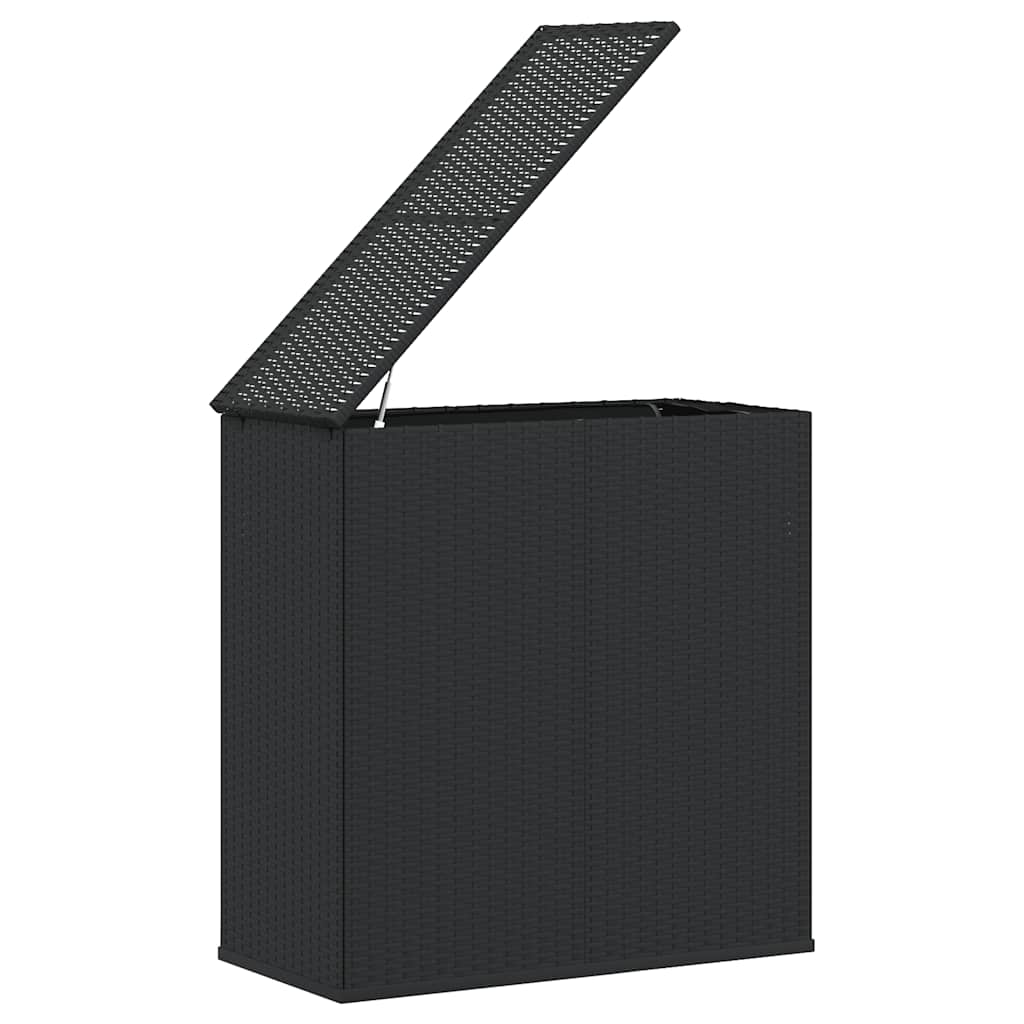 Tuinbox 100x49x103,5 cm polyetheen rattan zwart