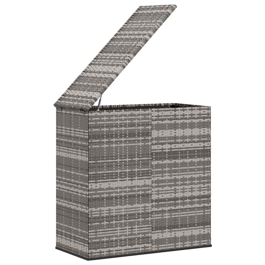 Tuinbox 100x49x103,5 cm polyetheen rattan grijs