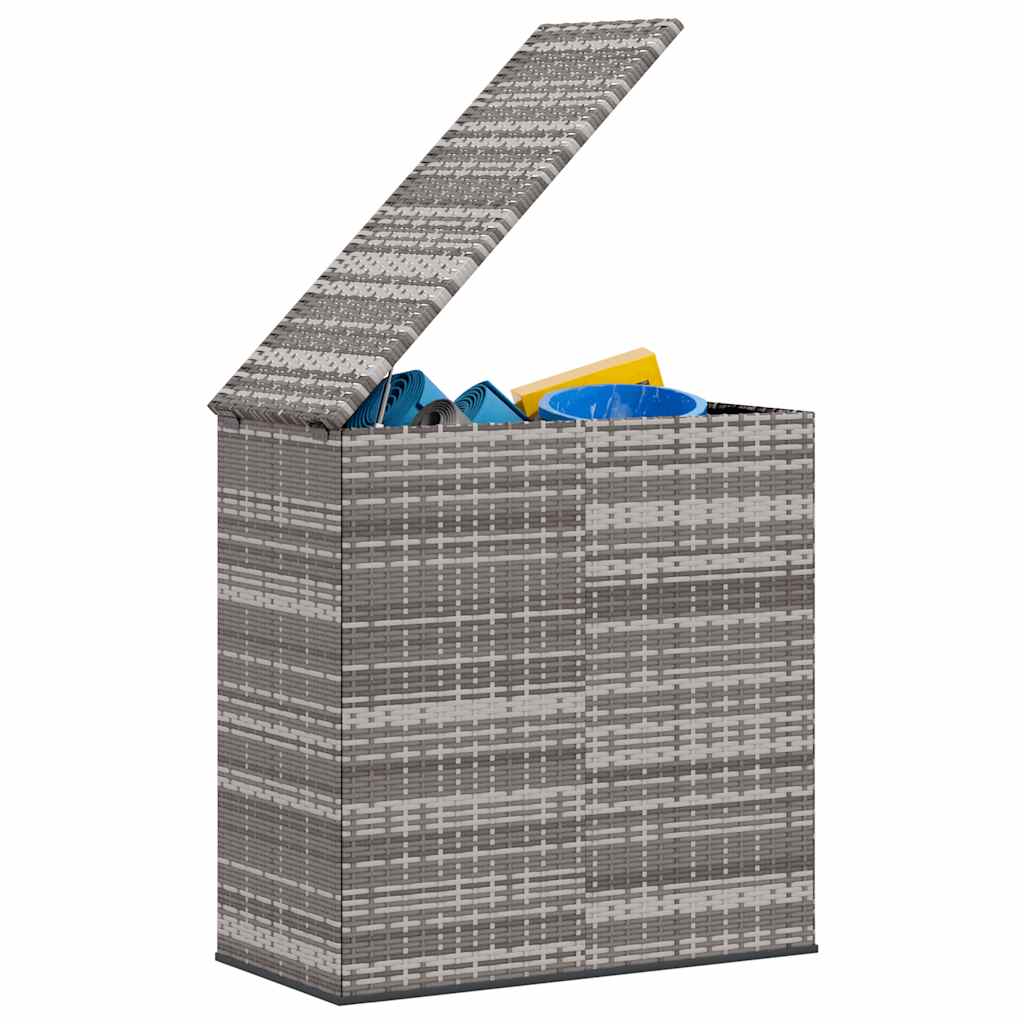 Tuinbox 100x49x103,5 cm polyetheen rattan grijs