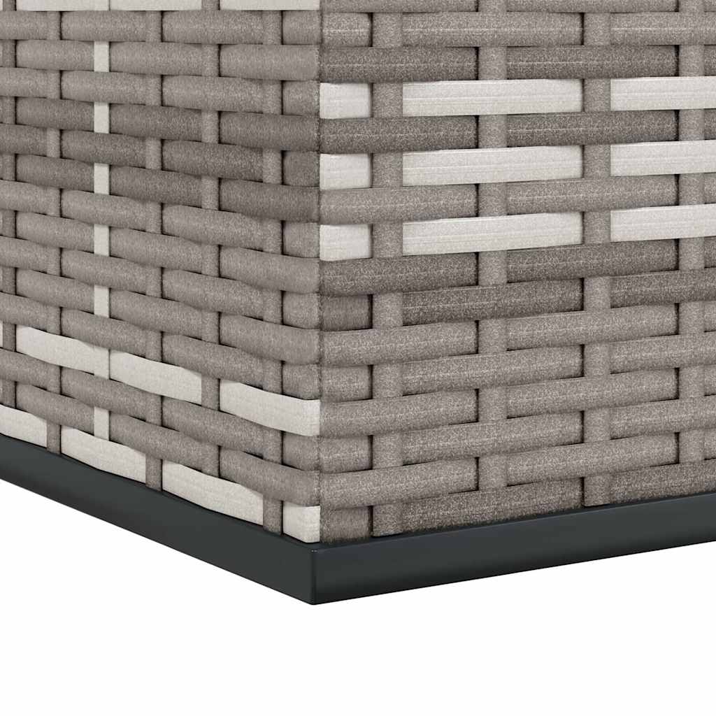 Tuinbox 100x49x103,5 cm polyetheen rattan grijs