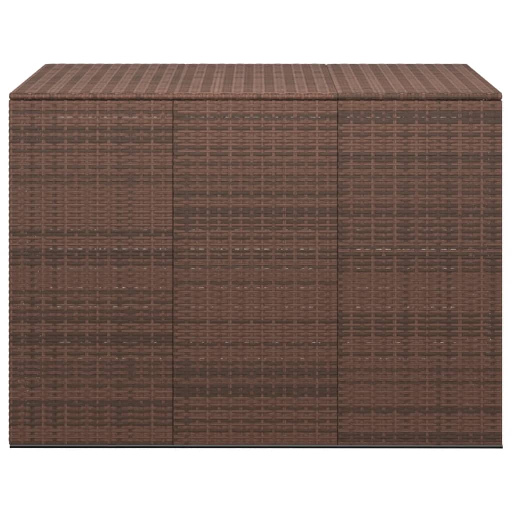 Tuinbox 145x100x103 cm polyetheen rattan bruin