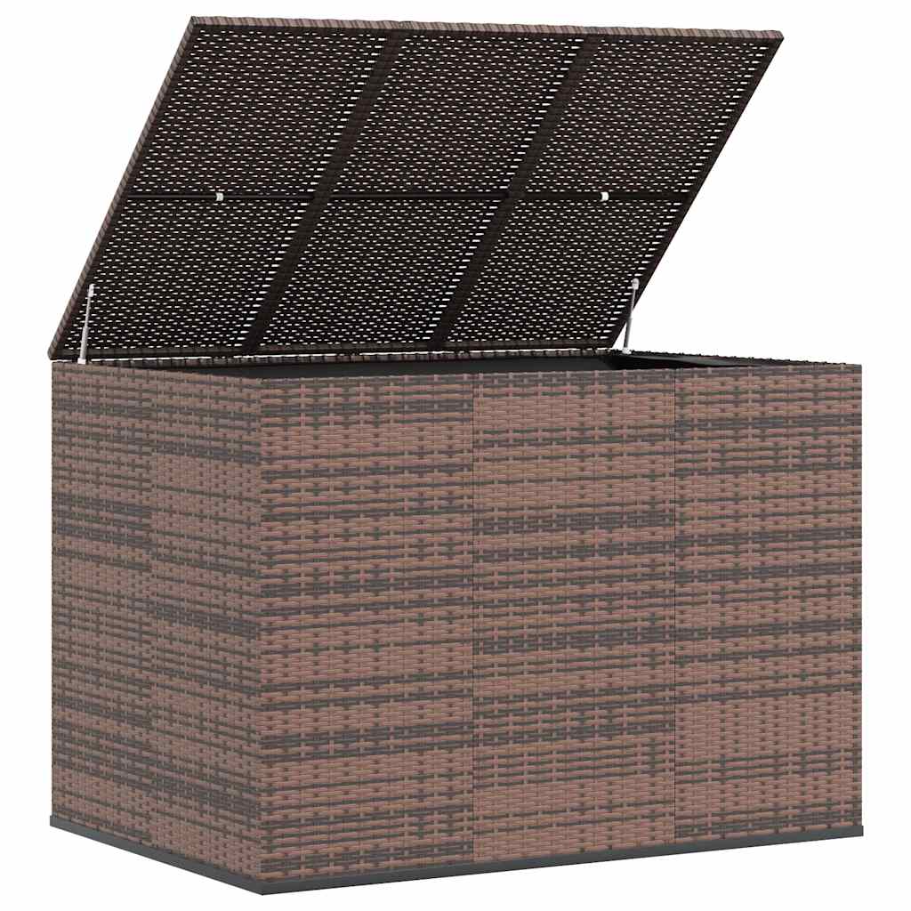 Tuinbox 145x100x103 cm polyetheen rattan bruin